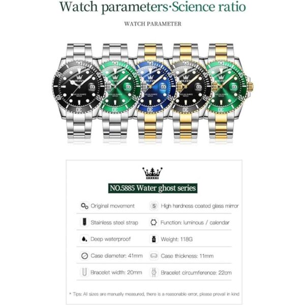 OLEVS Reloj para hombre reloj de esfera grande para_6