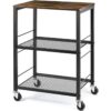 LIANTRAL Carrito rodante de 3 niveles carrito de cocina