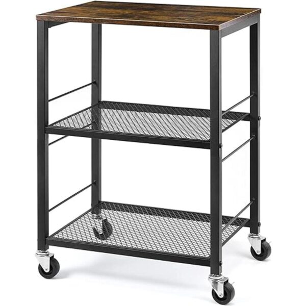LIANTRAL Carrito rodante de 3 niveles carrito de cocina