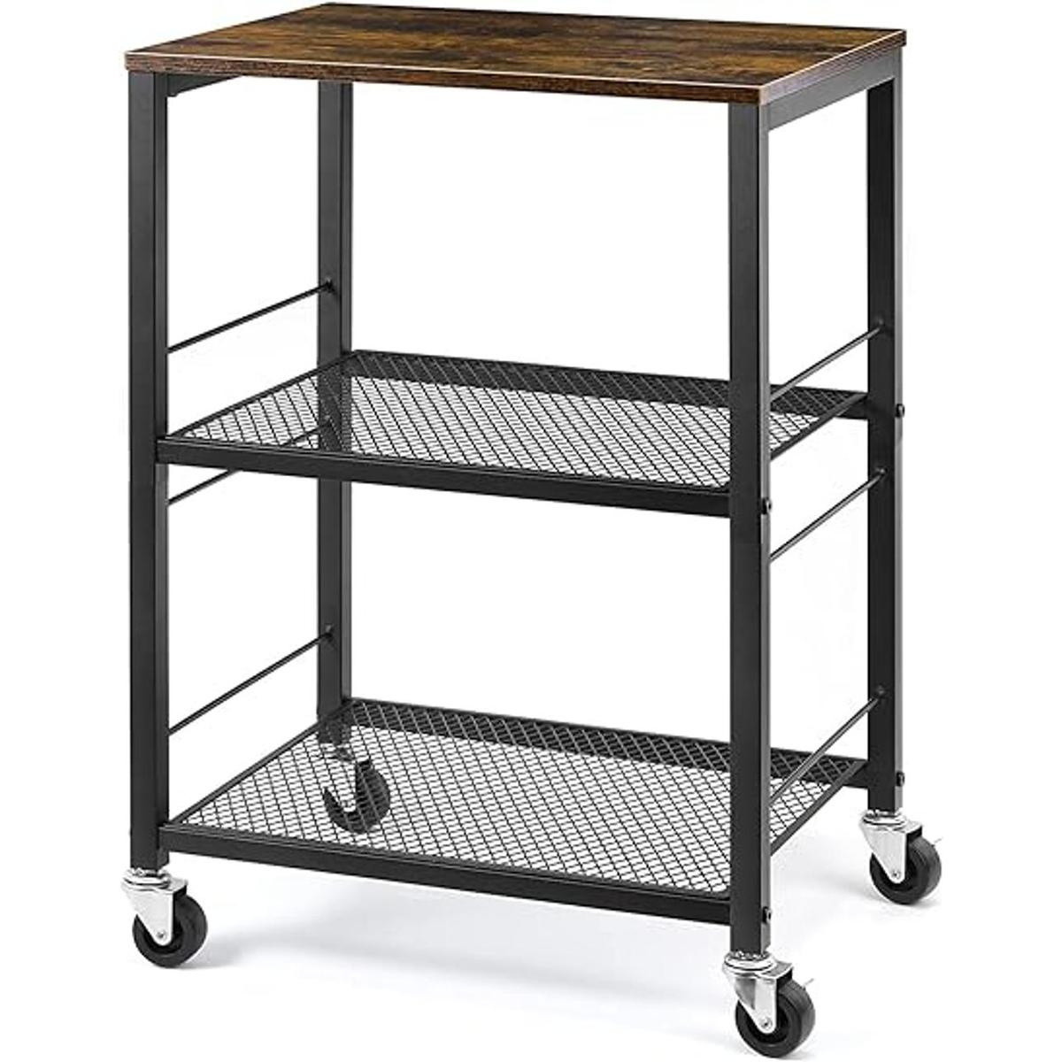 LIANTRAL Carrito rodante de 3 niveles carrito de cocina