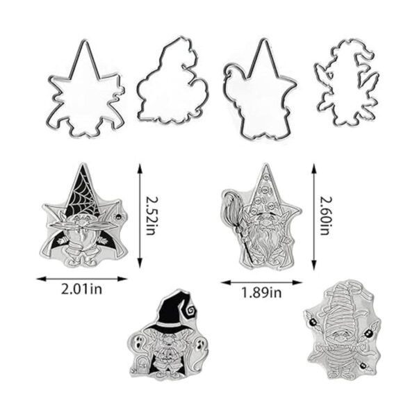 Gnomos de Halloween sellos transparentes y troqueles para_2