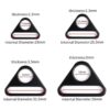 TiSuit 12 anillos de ajuste de hebilla triangular en D