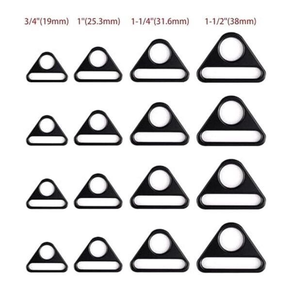 TiSuit 12 anillos de ajuste de hebilla triangular en D