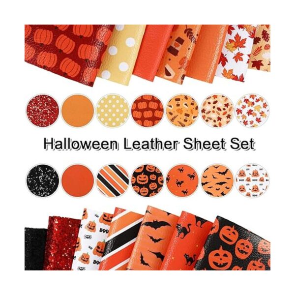 AnyDesign 14 hojas de piel sintética de otoño de