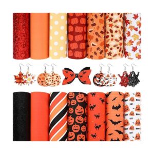 AnyDesign 14 hojas de piel sintética de otoño de