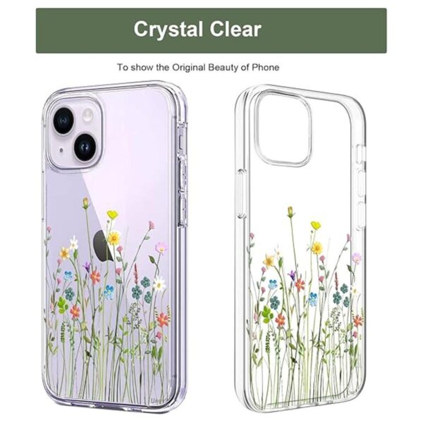 Unov Funda compatible con iPhone 14 Plus transparente con_3