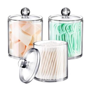 Paquete de 3 tarros de boticario Qtip para baño con