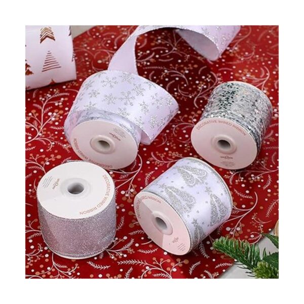 UNIQOOO Juego de 4 rollos de 4 rollos de cinta de Navidad_3
