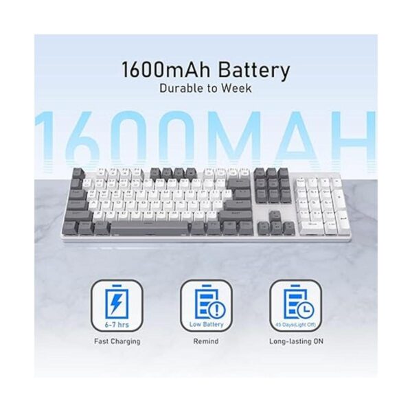 Teclado inalámbrico para juegos Batería recargable
