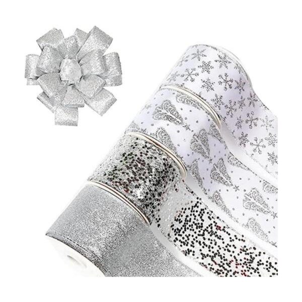 UNIQOOO Juego de 4 rollos de 4 rollos de cinta de Navidad_1