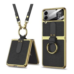 Funda para Z Flip4 5G 2022 con correa de anillo y cordón_1