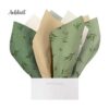 Aobkiat 24 piezas de papel de regalo verde marrón papel_4