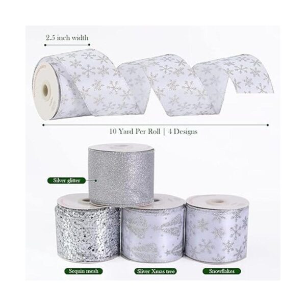 UNIQOOO Juego de 4 rollos de 4 rollos de cinta de Navidad_5
