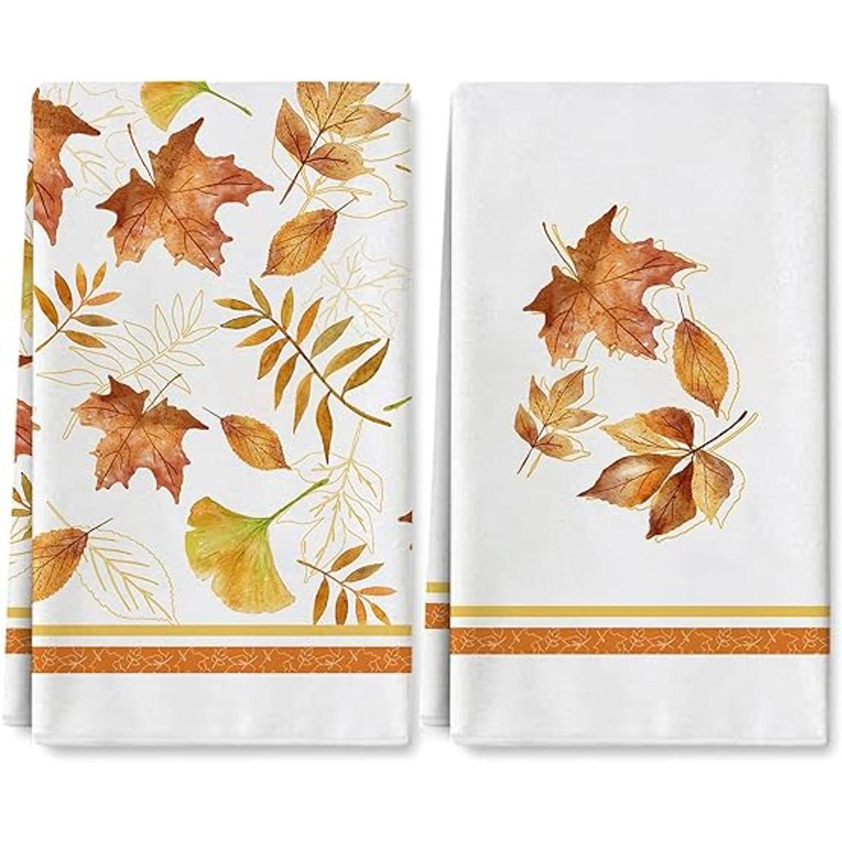 AnyDesign Toalla de cocina de otoño de 18 x 28 pulgadas