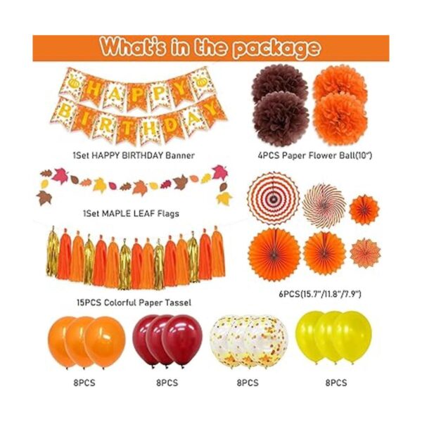 Decoraciones de fiesta de cumpleaños de otoño pancarta de_2