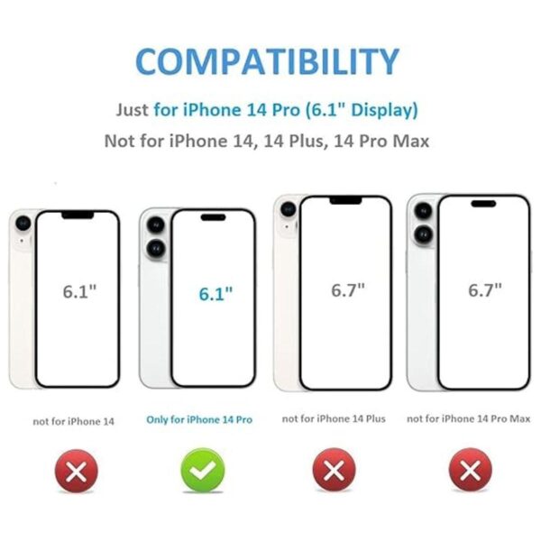 ONETOP Compatible con iPhone 14 Pro Funda tipo cartera_2