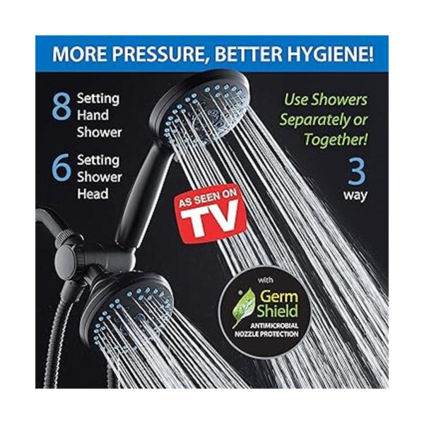 AquaCare ASSEENONTV Combo de cabezal de ducha de 3 vías