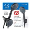 AquaCare ASSEENONTV Combo de cabezal de ducha de 3 vías