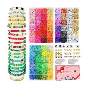 Redtwo 16000 cuentas de arcilla para kit de fabricación de_1