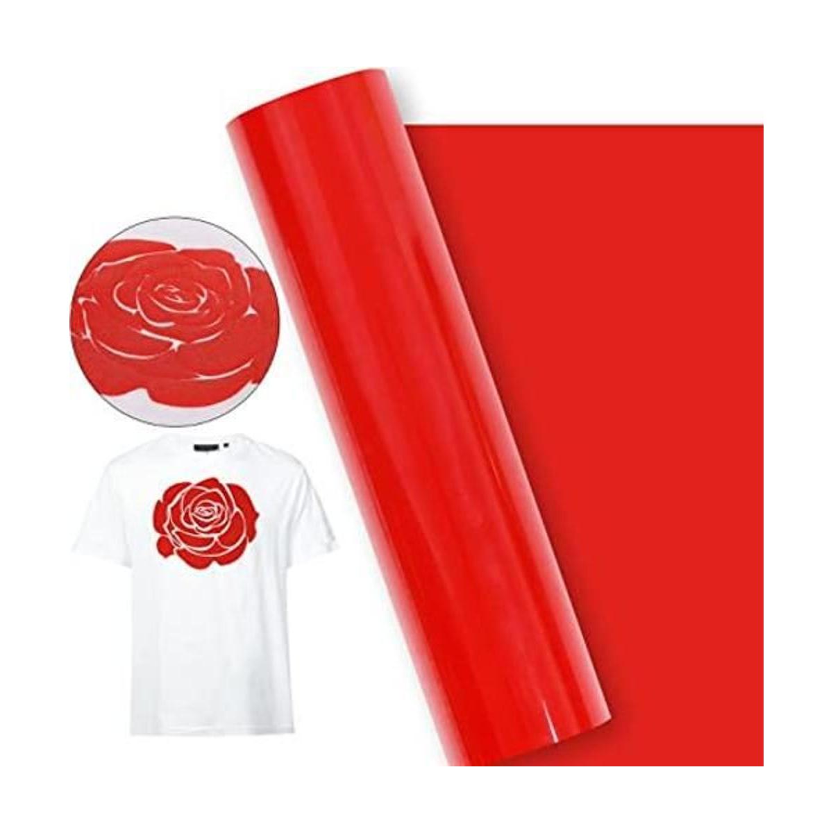 KINGSOW Rollos de vinilo HTV 10 x 4 pies color rojo