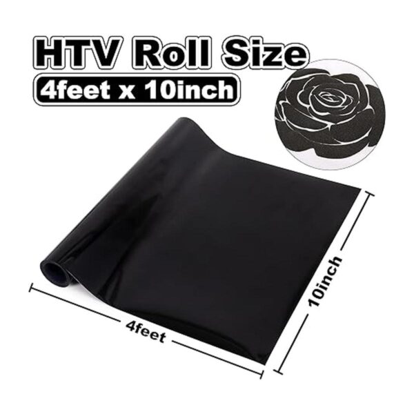 KINGSOW Rollos de vinilo HTV 10 x 4 pies color negro_5
