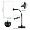 Lupa 4X con soporte aumento de cuello de cisne flexible