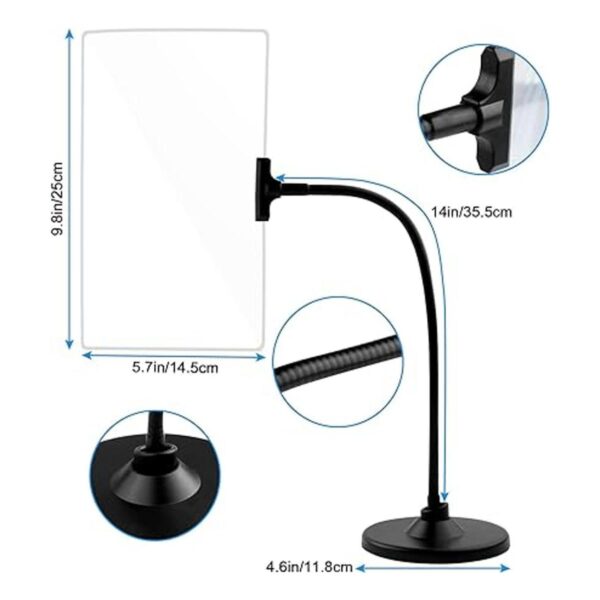 Lupa 4X con soporte aumento de cuello de cisne flexible