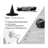 6 sombreros de brujas negras de Halloween accesorios de_2