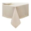 EHouseHome Mantel de lino sintético con ribete de encaje