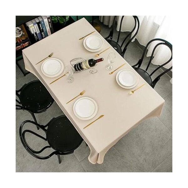 EHouseHome Mantel de lino sintético con ribete de encaje