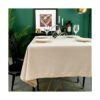 EHouseHome Mantel de lino sintético con ribete de encaje
