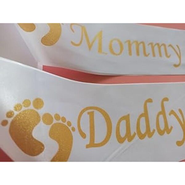 MONBISTY 2 bandas para baby shower mamá y papá banda_2