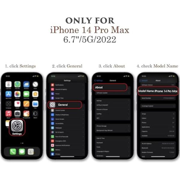 LOHASIC Funda tipo cartera para iPhone 14 Pro Max 5_2