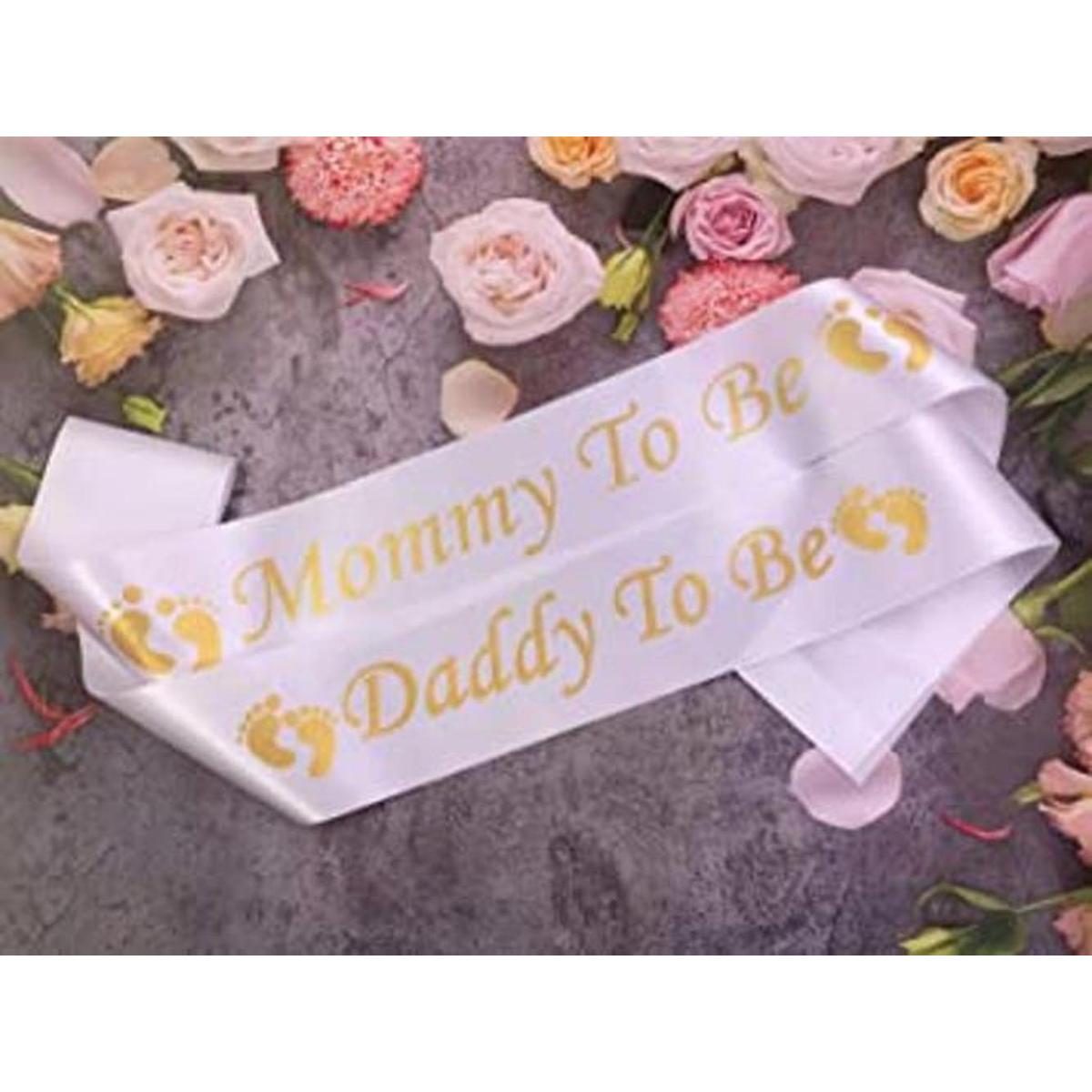 MONBISTY 2 bandas para baby shower mamá y papá banda