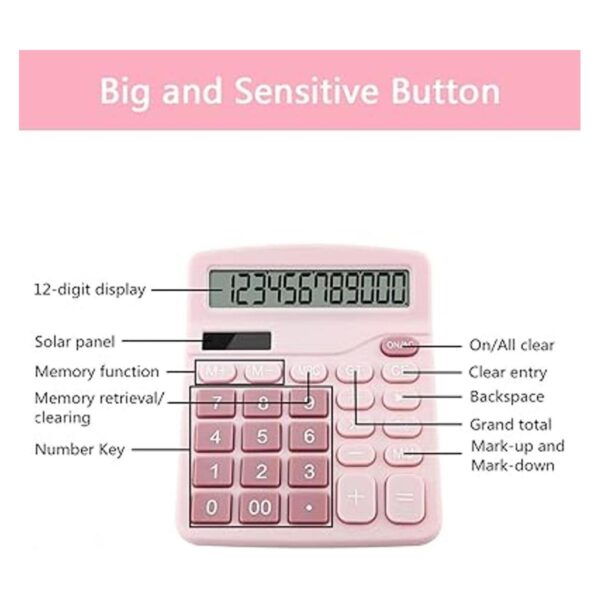 Podokas Office Calculators Desktop 12Digit Battery Dual_2