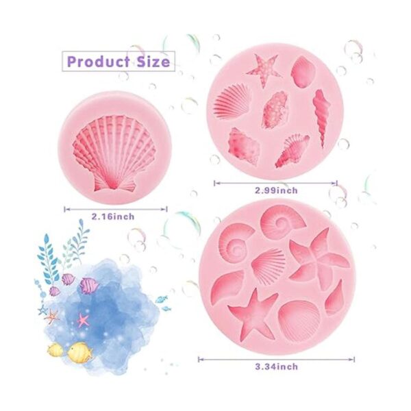 Juego de 3 moldes de silicona para tartas con temática de_3