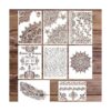 8 plantillas de mandala grandes plantillas de escritura