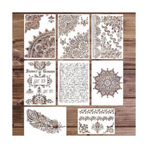 8 plantillas de mandala grandes plantillas de escritura