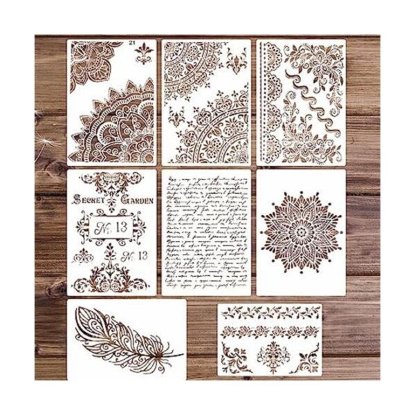 8 plantillas de mandala grandes plantillas de escritura