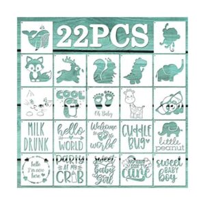 Paquete de 22 bonitas plantillas de baby shower para kit