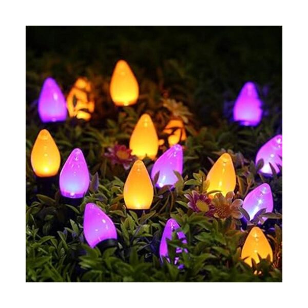 C7 Halloween Strawberry String Lights 50 LED 24Ft Orange