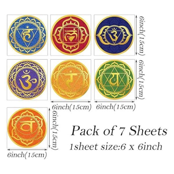 Maydahui Calcomanías de pared de chakras calcomanías de