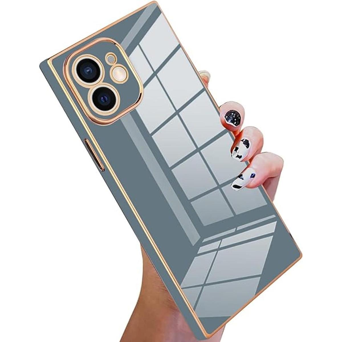 KANGHAR Funda cuadrada compatible con iPhone 12 de lujo