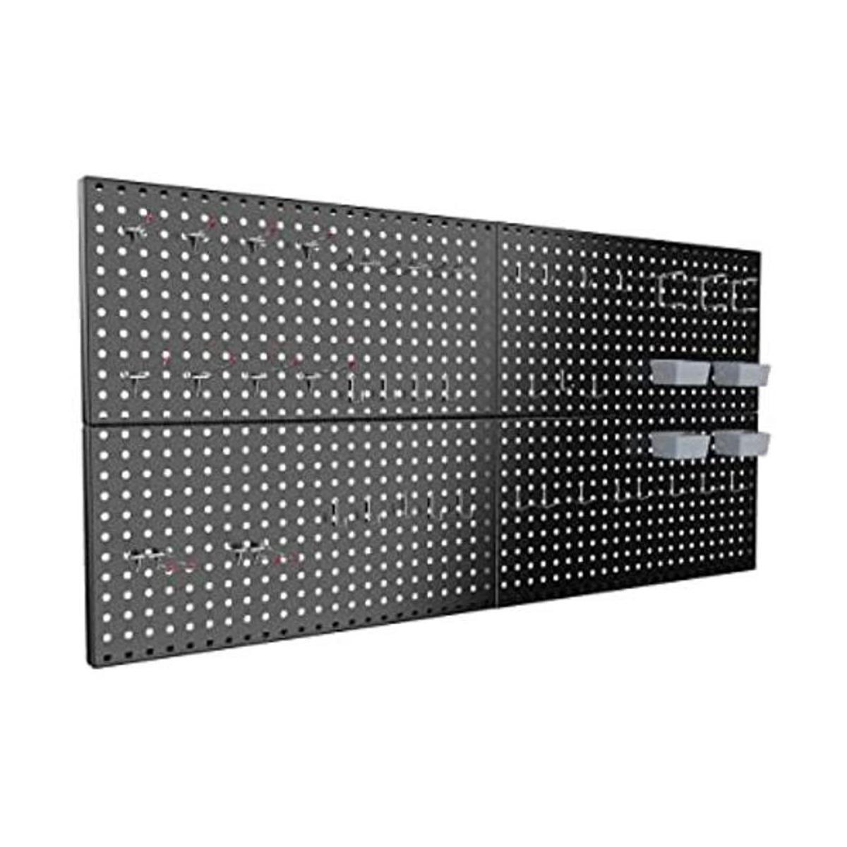 Pegboard Smith 4ft 48PCS Metal Pegboard Storage Kit for