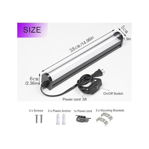 Barra de luz negra luz UV LED negra portátil de 25 W con_3