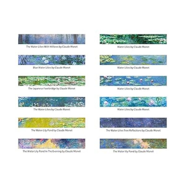 Juego de 12 rollos de cinta Washi con diseños florales