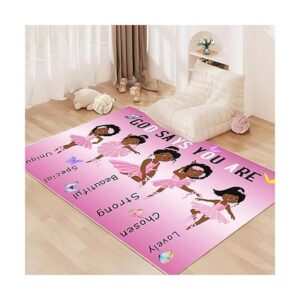 Alfombras afroamericanas de niña negra para dormitorio_1