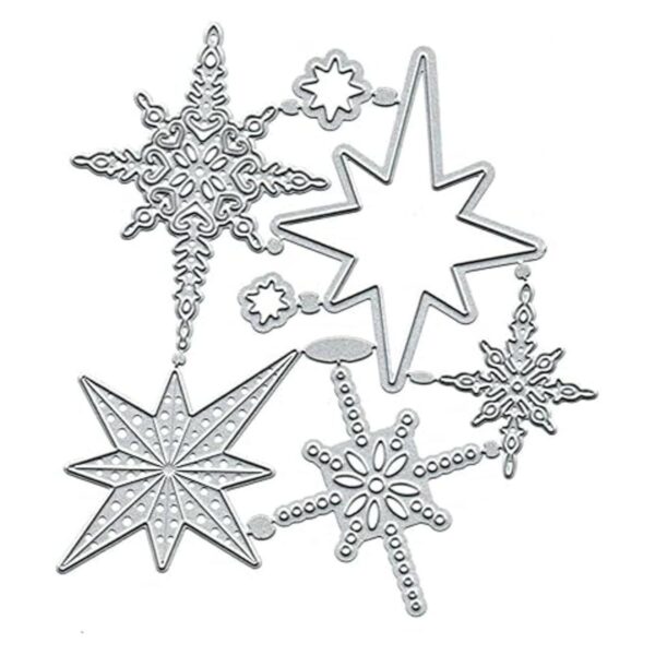 Juego de 7 troqueles de metal con diseño de copo de nieve
