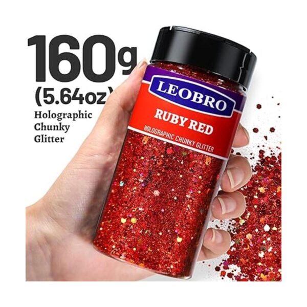 Brillo LEOBRO de 5.64 oz5.64 onzas purpurina gruesa