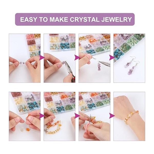 Quefe Kit de fabricación de anillos de cuentas de cristal